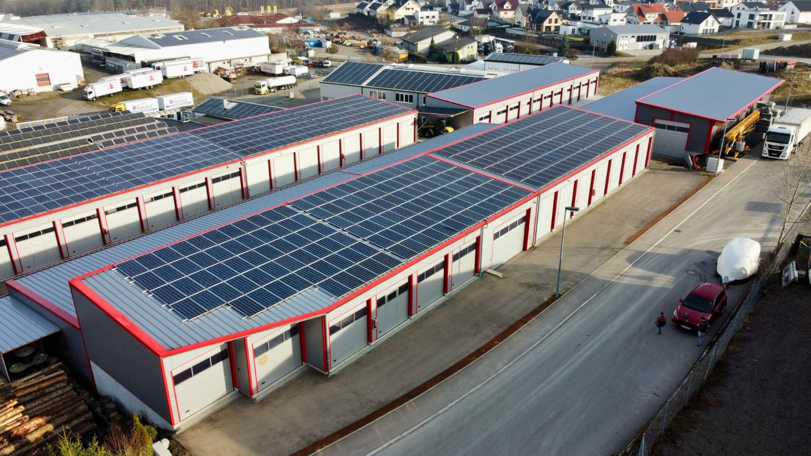 Garagenreihe im Garagenpark Haigerloch